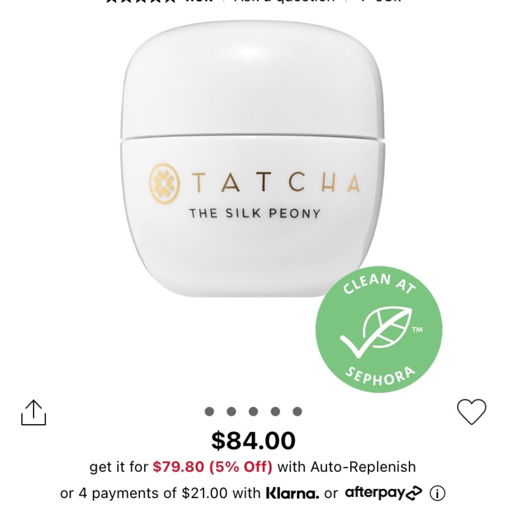 New Tatcha silk peony eye cream
